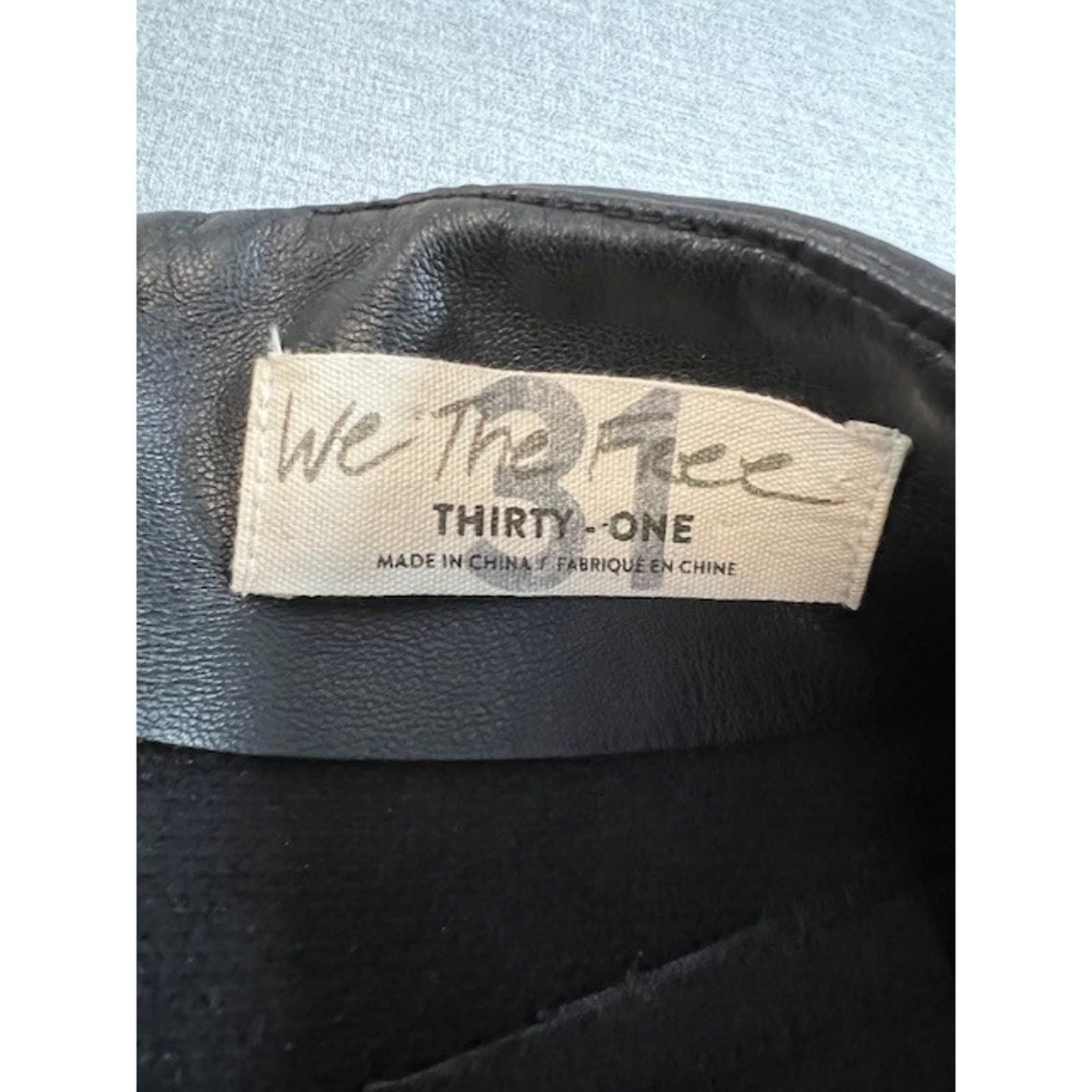 WE THE FREE Black Faux Leather Flare Split Leg Pants Womens Size 31 - Picture 11 of 12
